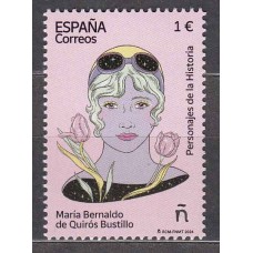 España II Centenario Correo 2024 ** Mnh Personajes de la Historia Maria Bernaldo de Quirós