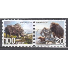 Suiza Correo 2024 ** Mnh Gigantes de la edad de Hielo - Fauna