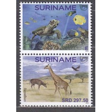 Suriname Upaep Correo 2024 Yvert 3402/3 ** Mnh Fauna