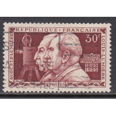 Francia - Correo 1955 Yvert 1033 usado   Hermanos Lumière