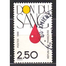 Francia - Correo 1988 Yvert 2528 usado   Donación de sangre