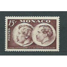 Monaco - Correo 1951 Yvert 352 ** Mnh   Academia Goncourt