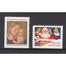 Estados Unidos - Correo 1991 Yvert 1993/4a ** Mnh Navidad