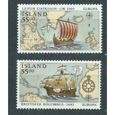 Islandia - Correo 1992 Yvert 715/6 ** Mnh Europa Barcos