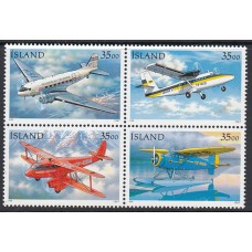 Islandia - Correo 1997 Yvert 817/20 ** Mnh Aviones