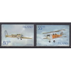 Islandia - Correo 2001 Yvert 913A/B ** Mnh Aviones