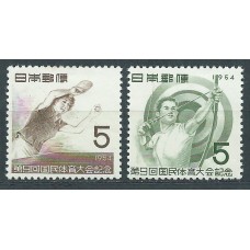 Japon - Correo 1954 Yvert 557/8 * Mh  Deportes . Cortados