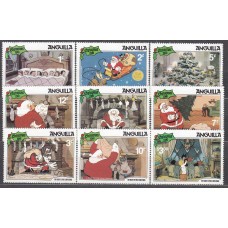 Anguilla Correo Yvert 416/24 ** Mnh Walt Disney y navidad