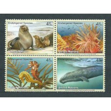 Naciones Unidas - Nueva York Correo 2008 Yvert 1057/60 ** Mnh Fauna