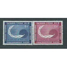 Naciones Unidas - Nueva York Correo 1962 Yvert 108/9 ** Mnh