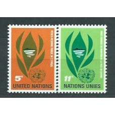 Naciones Unidas - Nueva York Correo 1965 Yvert 135/6 ** Mnh