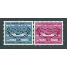 Naciones Unidas - Nueva York Correo 1965 Yvert 139/40 ** Mnh