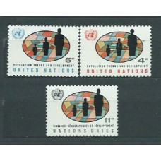 Naciones Unidas - Nueva York Correo 1965 Yvert 145/7 ** Mnh