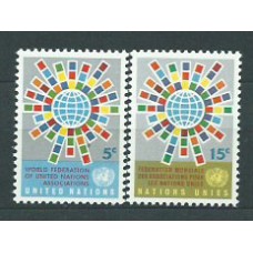 Naciones Unidas - Nueva York Correo 1966 Yvert 148/9 ** Mnh