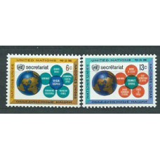 Naciones Unidas - Nueva York Correo 1968 Yvert 175/6 ** Mnh