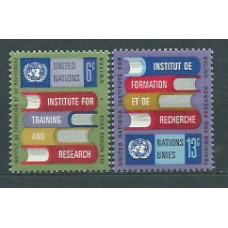 Naciones Unidas - Nueva York Correo 1969 Yvert 186/7 ** Mnh