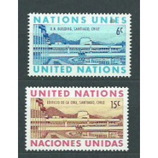 Naciones Unidas - Nueva York Correo 1969 Yvert 188/9 ** Mnh