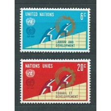 Naciones Unidas - Nueva York Correo 1969 Yvert 193/4 ** Mnh