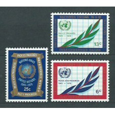 Naciones Unidas - Nueva York Correo 1970 Yvert 203/5 ** Mnh Onu