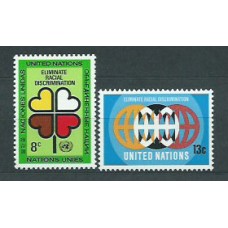 Naciones Unidas - Nueva York Correo 1971 Yvert 213/4 ** Mnh