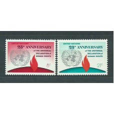 Naciones Unidas - Nueva York Correo 1973 Yvert 235/6 ** Mnh