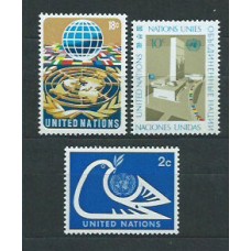 Naciones Unidas - Nueva York Correo 1974 Yvert 242/4 ** Mnh