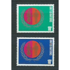 Naciones Unidas - Nueva York Correo 1975  Yvert 251/2 ** Mnh