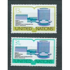 Naciones Unidas - Nueva York Correo 1977 Yvert 273/4 ** Mnh