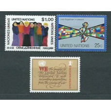 Naciones Unidas - Nueva York Correo 1978 Yvert 283/5 ** Mnh