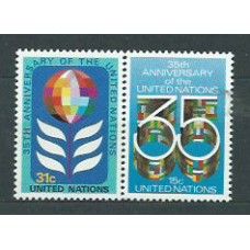 Naciones Unidas - Nueva York Correo 1980 Yvert 314/5 ** Mnh