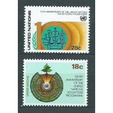 Naciones Unidas - Nueva York Correo 1981 Yvert 357/8 ** Mnh