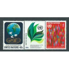 Naciones Unidas - Nueva York Correo 1982 Yvert 359/61 ** Mnh