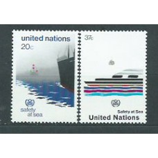 Naciones Unidas - Nueva York Correo 1983 Yvert 385/6 ** Mnh Barcos