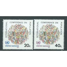 Naciones Unidas - Nueva York Correo 1984 Yvert 408/9 ** Mnh