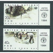 Naciones Unidas - Nueva York Correo 1984 Yvert 410/1 ** Mnh