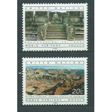 Naciones Unidas - Nueva York Correo 1984 Yvert 412/3 ** Mnh