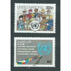 Naciones Unidas - Nueva York Correo 1985 Yvert 436/7 ** Mnh