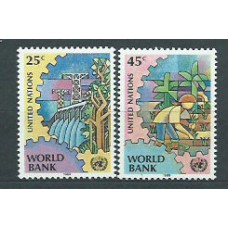 Naciones Unidas - Nueva York Correo 1989 Yvert 539/40 ** Mnh