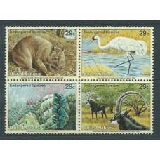 Naciones Unidas - Nueva York Correo 1993 Yvert 628/31 ** Mnh Fauna