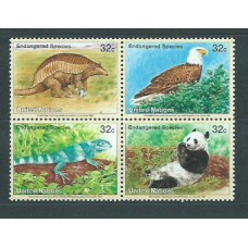 Naciones Unidas - Nueva York Correo 1995 Yvert 669/72 ** Mnh Fauna