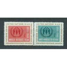 Naciones Unidas - Nueva York Correo 1959 Yvert 72/3 ** Mnh