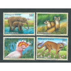 Naciones Unidas - Nueva York Correo 1997 Yvert 720/3 ** Mnh Fauna