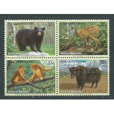 Naciones Unidas - Nueva York Correo 2004 Yvert 927/30 ** Mnh Fauna