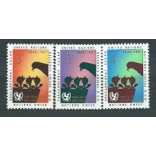 Naciones Unidas - Nueva York Correo 1961 Yvert 93/5 ** Mnh Unicef