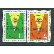 Naciones Unidas - Nueva York Correo 1962 Yvert 98/9 ** Mnh Paludismo