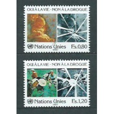 Naciones Unidas - Ginebra Correo 1987 Yvert 156/7 ** Mnh