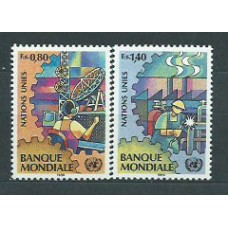 Naciones Unidas - Ginebra Correo 1989 Yvert 173/4 ** Mnh