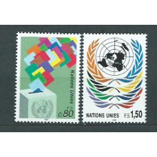 Naciones Unidas - Ginebra Correo 1991 Yvert 208/9 ** Mnh