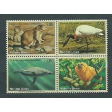 Naciones Unidas - Ginebra Correo 1994 Yvert 265/8 ** Mnh Fauna