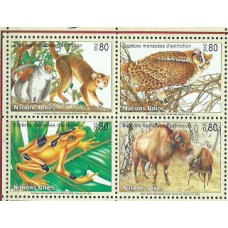 Naciones Unidas - Ginebra Correo 1995 Yvert 283/86 ** Mnh Fauna